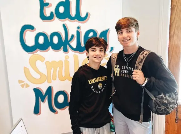 boys smilling